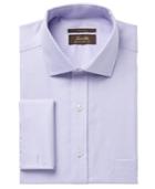 Tasso Elba Men's Regular Fit Non-iron Lavender Royal Oxford French Cuff Dress Shirt, Created For Macy's
