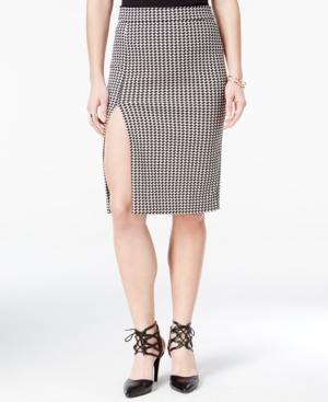 Xoxo Juniors' Front-slit Houndstooth Pencil Skirt