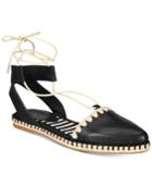 Nine West Unah Two-piece Lace-up Platform Espradrille Flats Women's Shoes