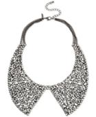 Inc International Concepts Hematite-tone Metallic Pave Peter Pan Collar Necklace, Only At Macy's