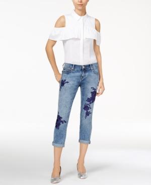 True Religion Cameron Embroidered Boyfriend Jeans