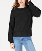Hooked Up By Iot Juniors' Marilyn Shawl-collar Sweater