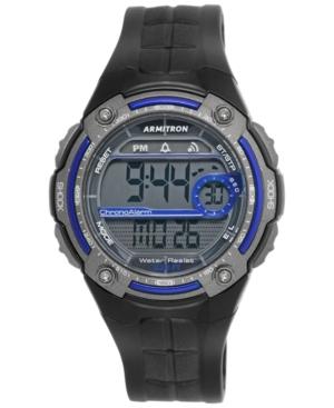 Armitron Men's Digital Black Resin Strap Watch 45mm 40-8189blu