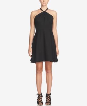 Cece Gigi Crisscross Lace-back Fit & Flare Dress