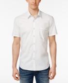 Construct Men's Contrast-stitched Stretch Cotton Shirt, Only At Macy's