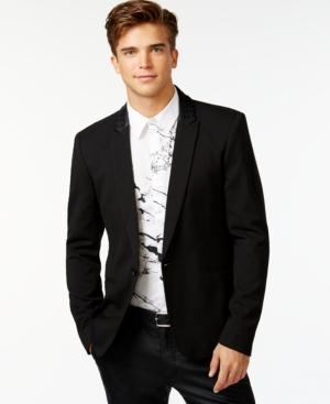 Guess Dobby-stripe Stud-lapel Blazer