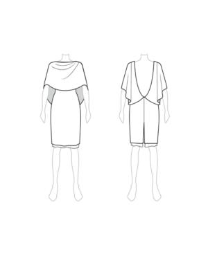Customize: Switch To Knee Length - Fame And Partners Low Back Overlay Knee-length Dress