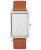 Skagen Men's Hagen Brown Leather Strap Watch 29x49mm Skw6289