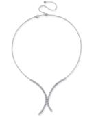 Danori Silver-tone Crystal Pave 15 Statement Necklace, Created For Macy's