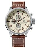 Tommy Hilfiger Watch, Men's Brown Leather Strap 1790684