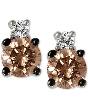 Le Vian Chocolatier Diamond Stud Earrings (1/3 Ct. T.w.) In 14k White Gold