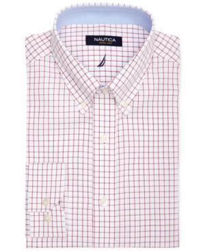 Nautica Red Tattersal Dress Shirt