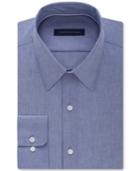 Tommy Hilfiger Nadal Collection Men's Fitted Flex Collar Steel Blue Solid Performance Dress Shirt