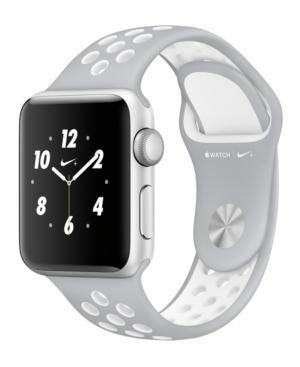 Apple Watch Nike+ 38mm Silver Aluminum Case With Flat Silver/white Nike Sport Band