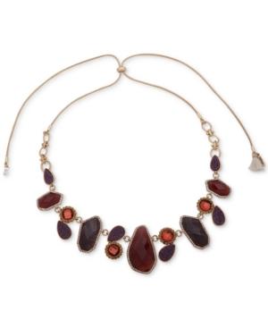 Lonna & Lilly Gold-tone Crystal & Stone 28 Slider Necklace