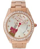 Betsey Johnson Women's Rose Gold-tone Bracelet Watch 44mm Bj00249-40