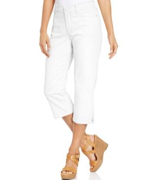 Nydj Petite Ariel Cropped Embroidered Jeans