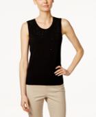 Charter Club Petite Embellished Top, Only At Macy's