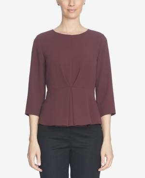 Cece Crepe Peplum Top