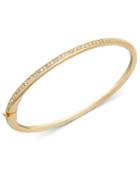 Eliot Danori Bracelet, Gold-tone Thin Crystal Bangle
