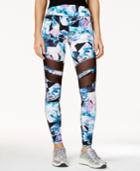 Material Girl Juniors' Printed Mesh-inset Leggings, Only At Macy's