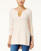 Thalia Sodi Chain-trim Tunic Sweater, Only At Macy's