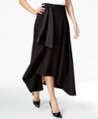 Jag Pull On Ribbon-tie Asymmetrical-hem Skirt