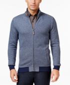 Tasso Elba Men's Herringbone Colorblocked Zipper Jacket, Only At Macy's