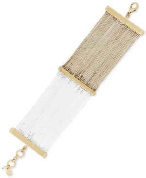 Lucky Brand Two-tone Multi-row Colorblocked Flex Bracelet