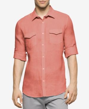 Calvin Klein Men's Roll-tab Long-sleeve Shirt