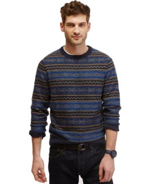 Nautica Classic Navy Fair Isle Sweater