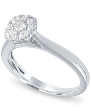 Diamond Cushion Halo Ring (1/3 Ct. T.w.) In 14k White Gold
