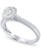 Diamond Cushion Halo Ring (1/3 Ct. T.w.) In 14k White Gold