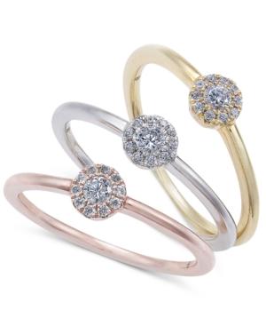 3-pc. Diamond Cluster Stackable Ring Set (1/3 Ct. T.w.)