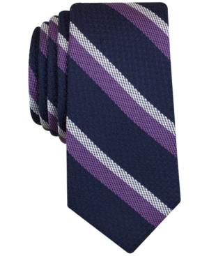 Bar Iii Men's Denton Stripe Slim Tie, Created For Macy's