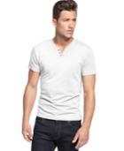 Alfani Men's Stretch Solid Slim-fit, Henley T-shirt, Only At Macy's