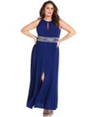R & M Richards Plus Size Sleeveless Beaded Gown