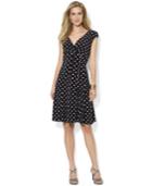 Lauren Ralph Lauren Petite Polka-dot Cap-sleeve Dress