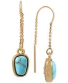 Kenneth Cole New York Gold-tone Stone And Crystal Drop Earrings
