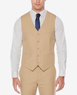 Perry Ellis Men's Slim-fit Cotton Khaki Vest