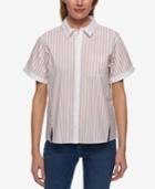 Tommy Hilfiger Striped Short-sleeve Shirt, Only At Macy's