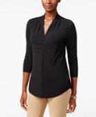 Charter Club Print V-neck Top, Only At Macy's