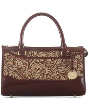 Brahmin The Satchel Tan Trellis