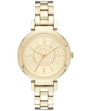 Dkny Women's Ellington Gold-tone Stainless Steel Bracelet Watch 34mm Ny2583