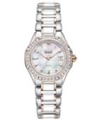 Citizen Watch, Women's Eco-drive Signature Diamond (3/8 Ct. T.w.) Ceramic Two Tone Stainless Steel Bracelet 29mm Ew2196-52d
