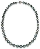 Tahitian Pearl Strand Necklace In 14k White Gold (8mm)