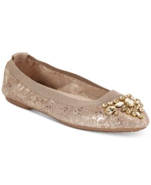 White Mountain Carella Embellished Flats Women's Shoes