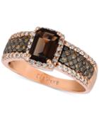 Le Vian Chocolate Quartz (4/5 Ct. T.w.) And Diamond (1/2 Ct. T.w.) Ring In 14k Rose Gold