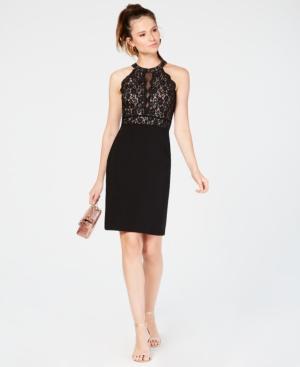 Morgan & Company Juniors' Lace-top Bodycon Dress