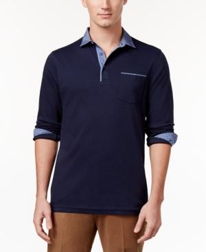 Tasso Elba Men's Chambray Pocket Polo, Only At Macy's